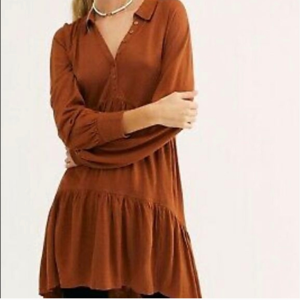 Free People Rust Women's Tunic Top/Dress